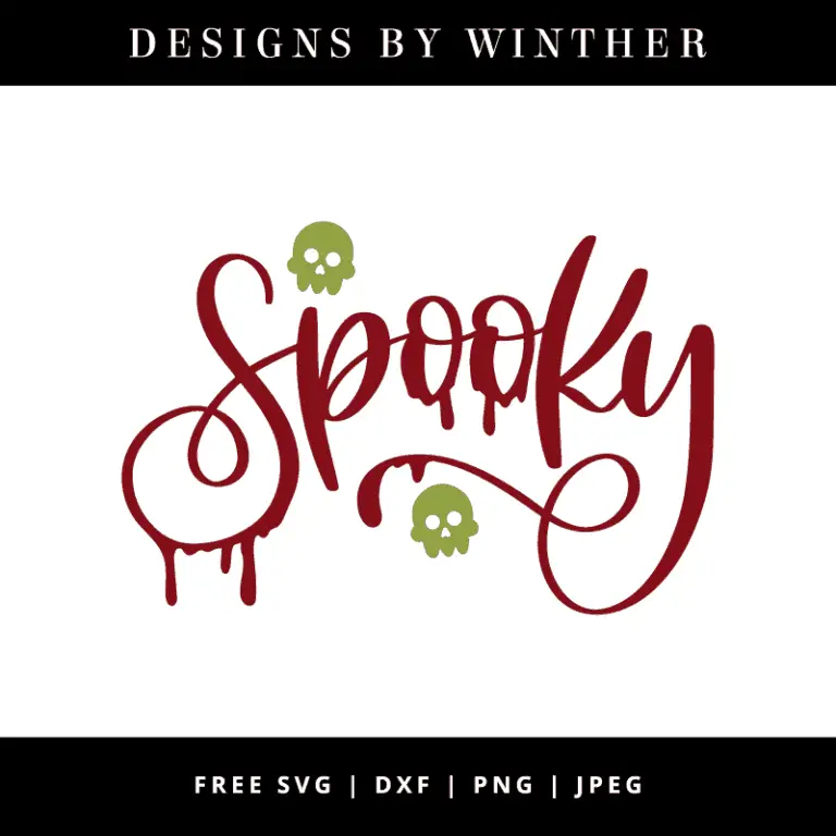 hand lettered word spooky vector file