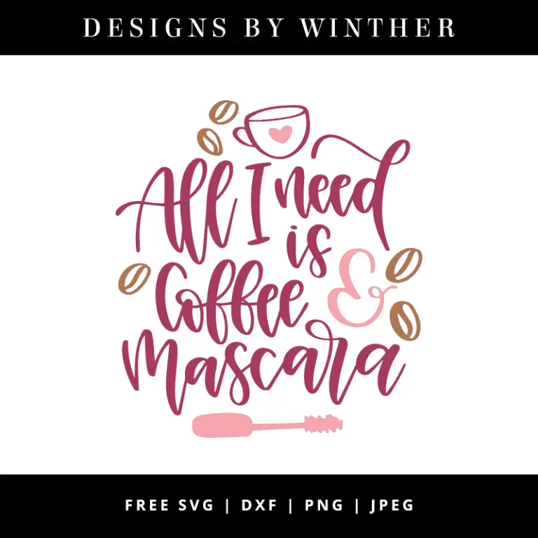 all i need is coffee and mascara vector clipart