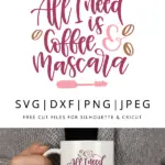 All i need is coffee and mascara vector art