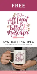 All i need is coffee and mascara vector art