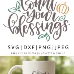 count your blessings vector hand lettered art