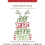 Deer santa define good vector clipart
