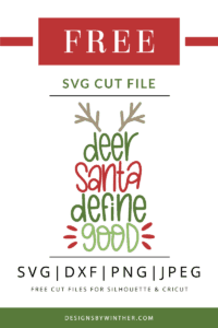 Deer santa define good vector clipart