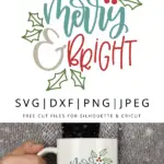 Merry and bright vector clipart