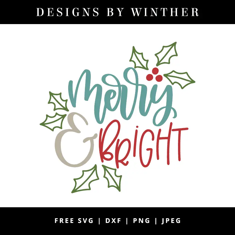 Merry and bright vector art