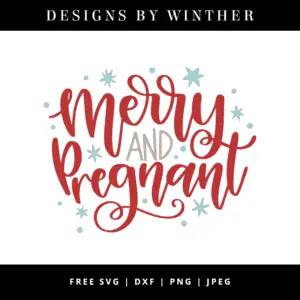 Merry and pregnant vector art