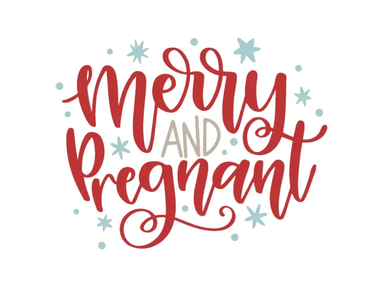 Merry and pregnant vector art