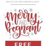 Merry and pregnant vector clipart