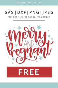 Merry and pregnant vector clipart