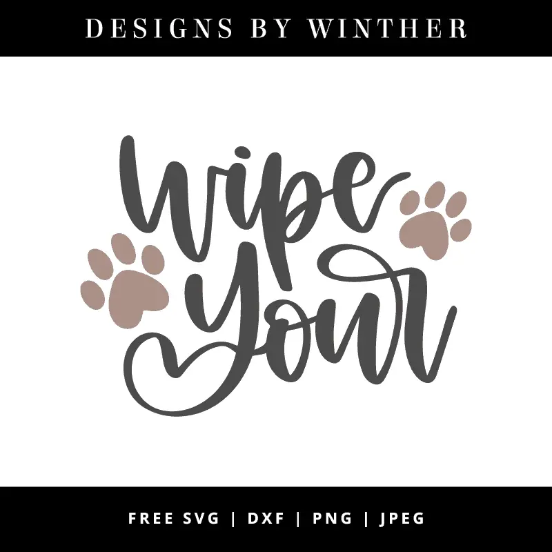 Wipe your paws vector art