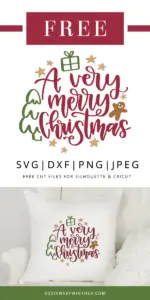 a very merry christmas hand lettered clipart