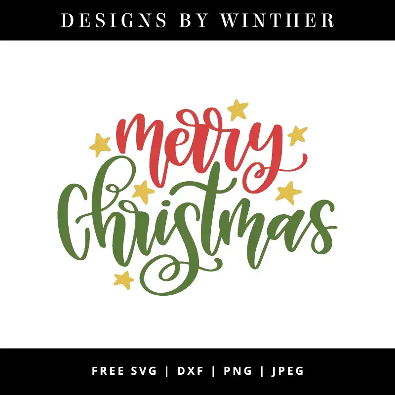 Download Free Merry Christmas Svg Dxf Png Jpeg Designs By Winther