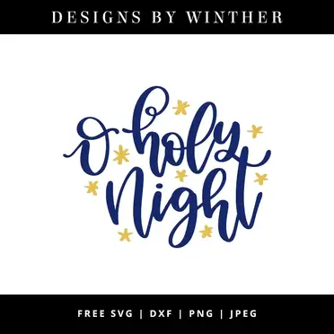 Oh Holy Night - Christmas SVG Stock Vector