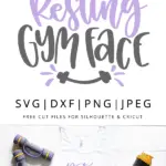 Resting gym face vector clipart