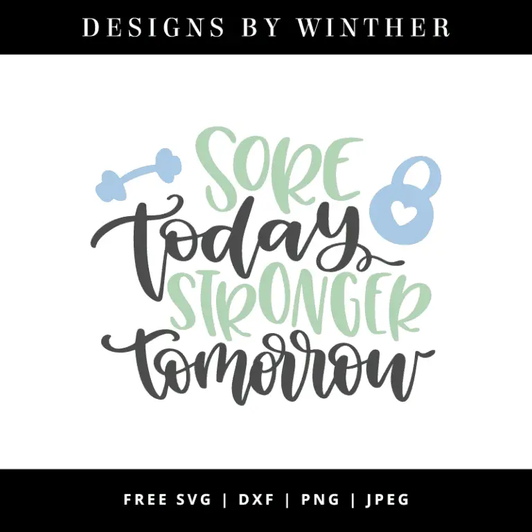 sore today stronger tomorrow vector art