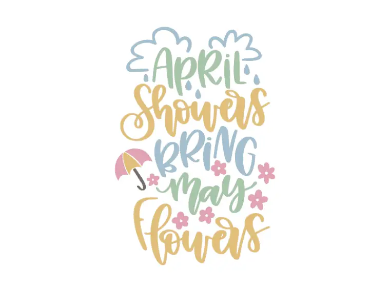April showers bring May showers vector art