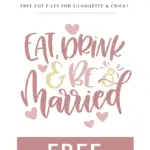 Eat drink and be married vector art