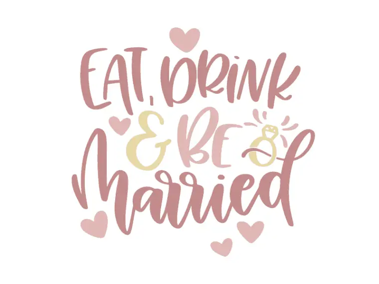 Eat drink and be married vector file
