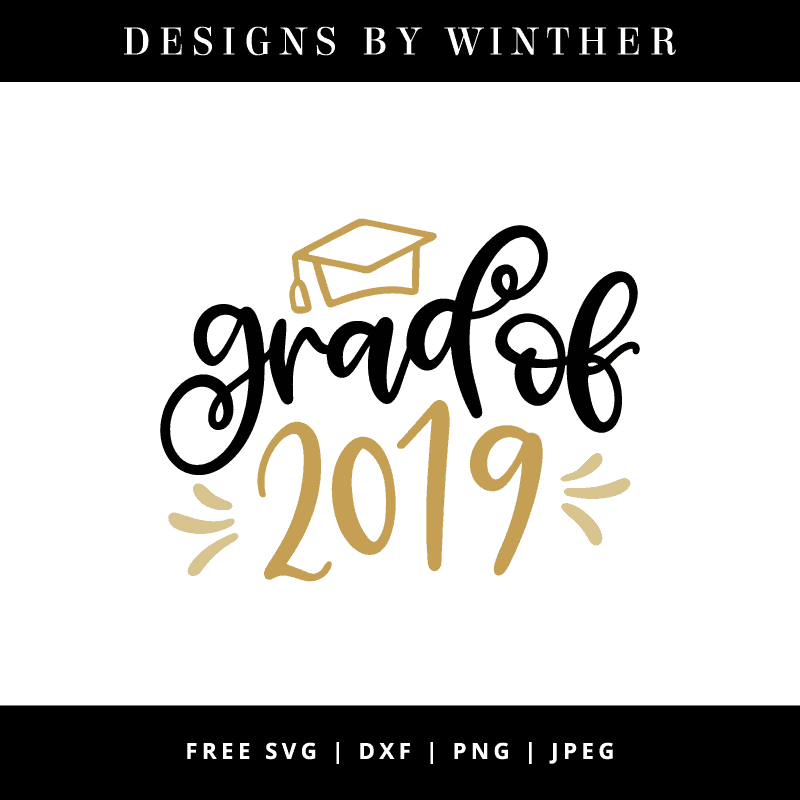 Grad of 2019 hand lettered vector file