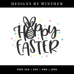 Hoppy easter hand lettered vector file