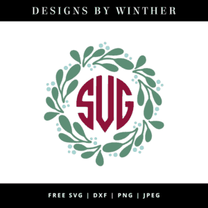 Free Winter Monogram SVG DXF PNG & JPEG – Designs By Winther