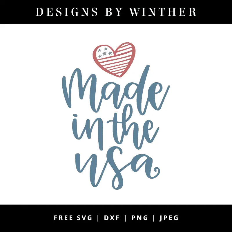 Free Made in the USA SVG DXF PNG & JPEG – Designs By Winther