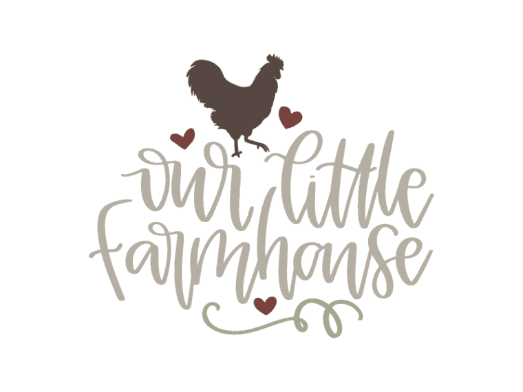 Hand lettered our little farmhouse vector