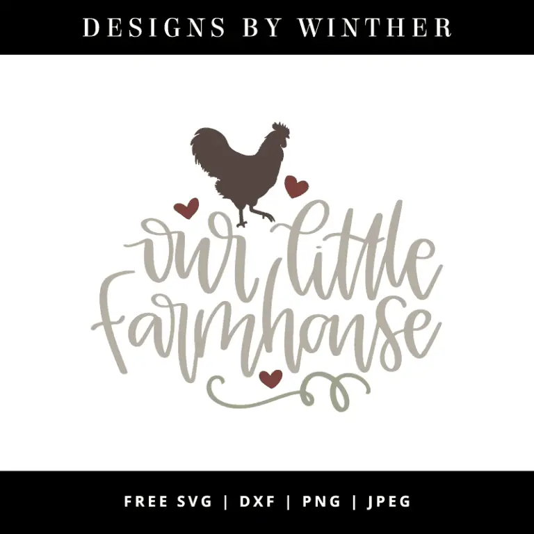 Hand lettered our little farmhouse vector