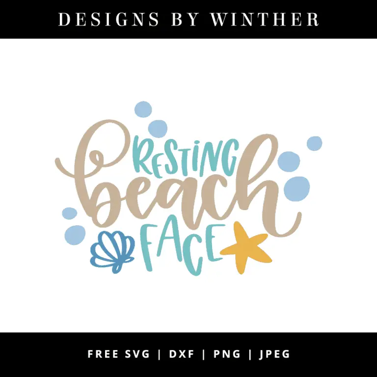 Free Resting beach face SVG DXF PNG & JPEG