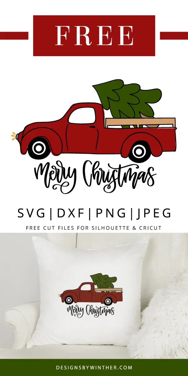 Download Free Christmas Truck Svg File For Cutting Mahines Designs By Winther