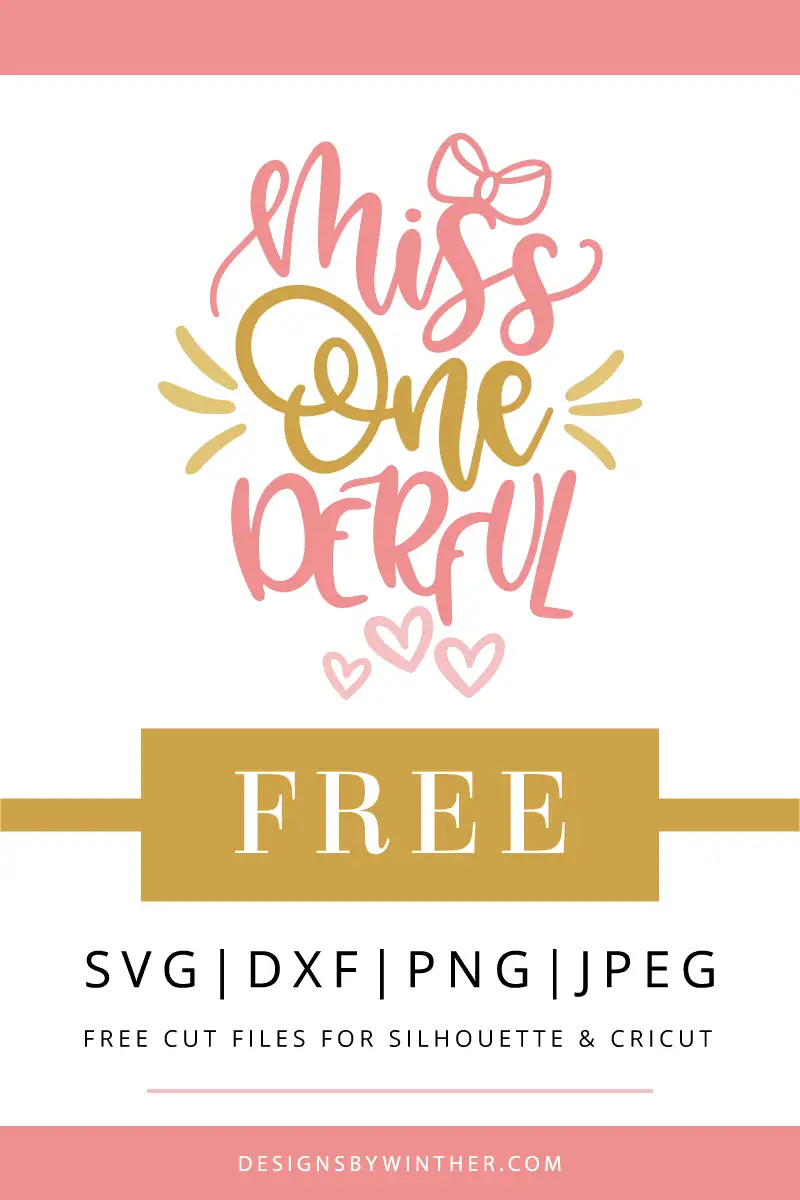 Download free miss onederful cut file for silhouette or cricut ...