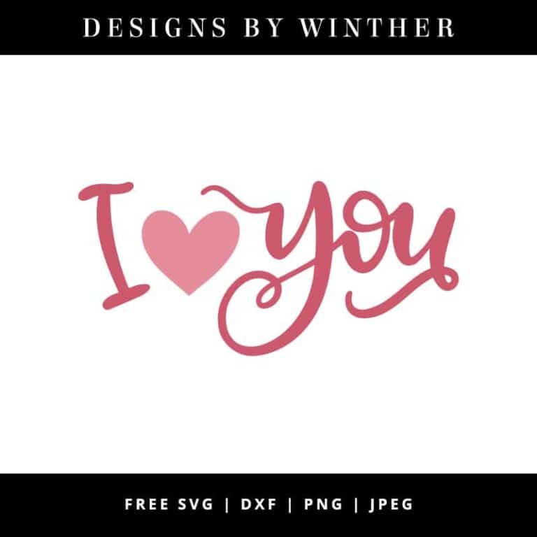 Free I heart you SVG DXF PNG & JPEG