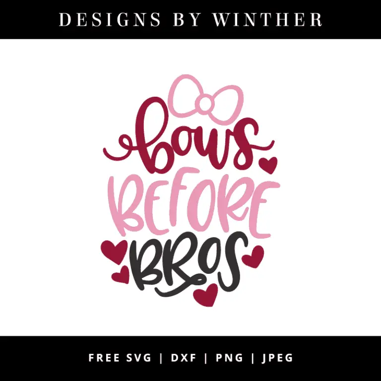 Free Bows before bros SVG DXF PNG & JPEG