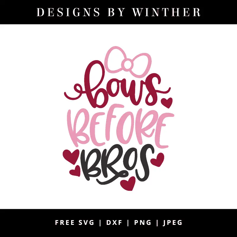 Free Bows before bros SVG DXF PNG & JPEG – Designs By Winther