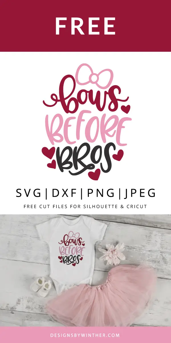Download Free Bows before bros SVG - Designs By Winther