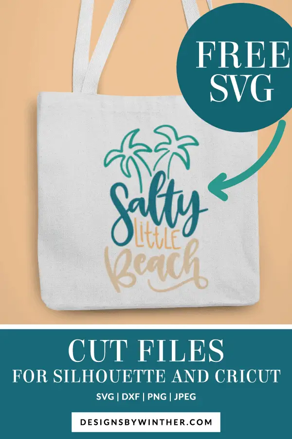 Free Salty Little Beach SVG DXF PNG & JPEG – Designs By Winther