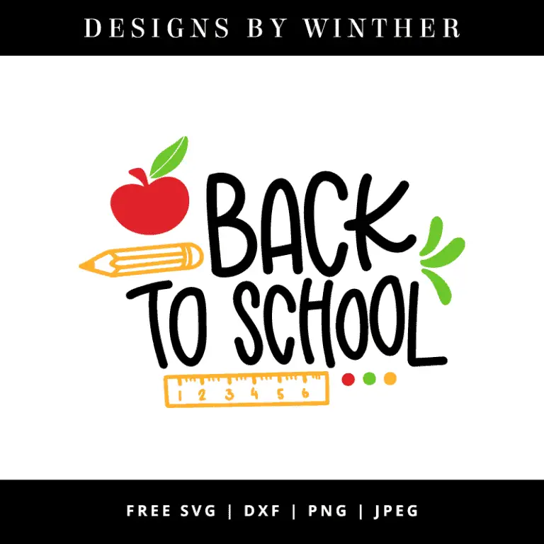 Free Back to School SVG DXF PNG & JPEG