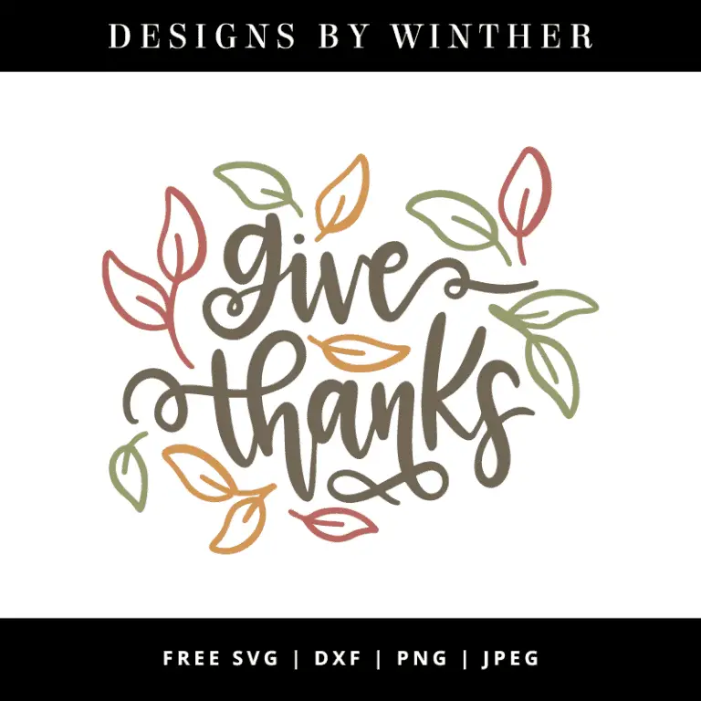 Free Give Thanks SVG DXF PNG & JPEG