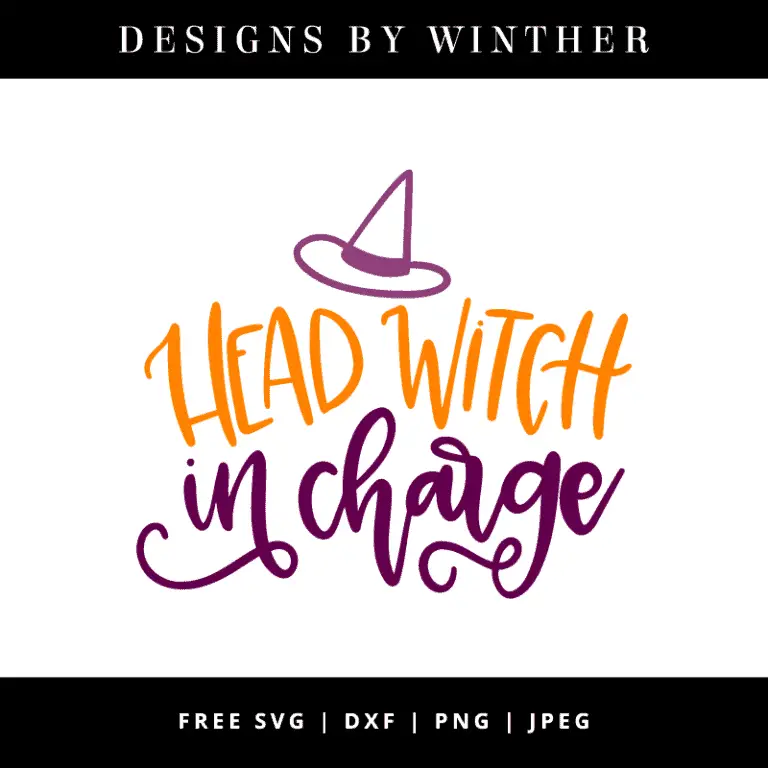 Free Head Witch In Charge SVG DXF PNG & JPEG