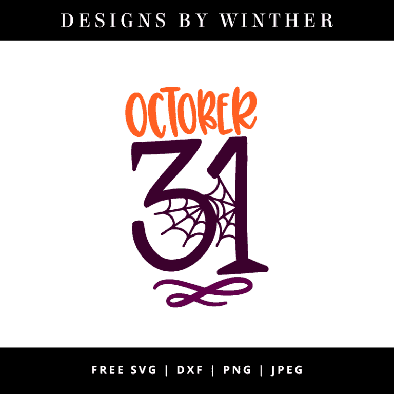 Free October 31 SVG DXF PNG & JPEG – Designs By Winther