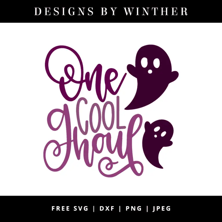 Free One Cool Ghoul SVG DXF PNG & JPEG