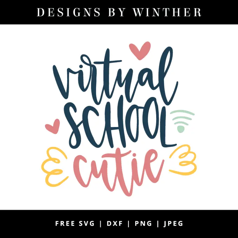 Free Virtual School Cutie SVG DXF PNG & JPEG