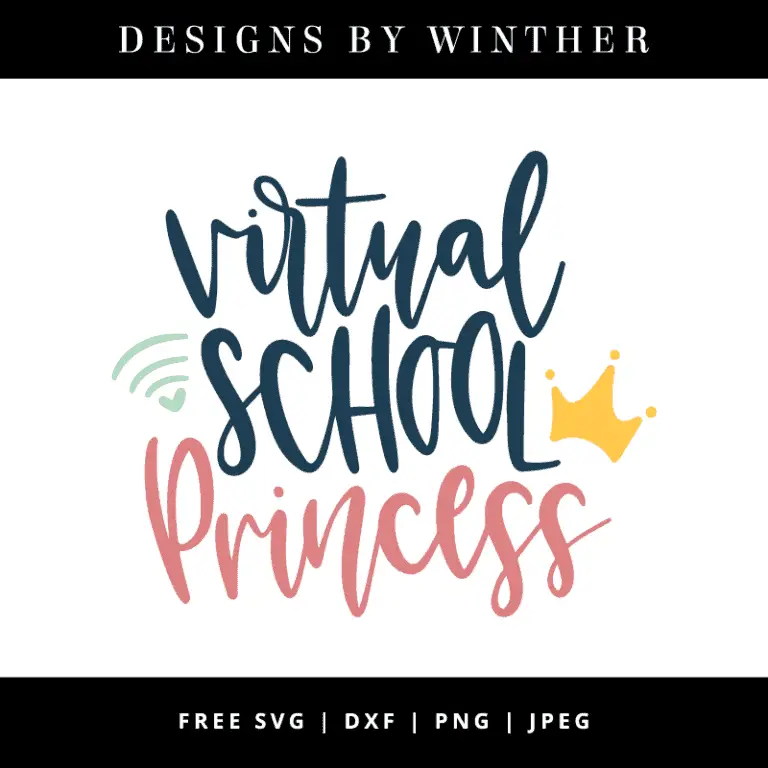 Free Virtual School Princess SVG DXF PNG & JPEG