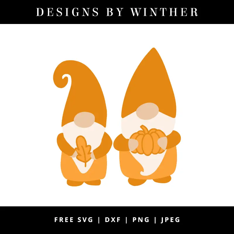 Free Fall Gnome svg dxf png & jpeg – Designs By Winther