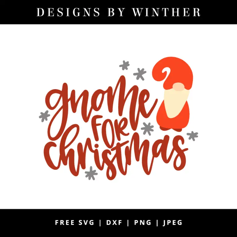 Free Gnome for Christmas svg dxf png & jpeg