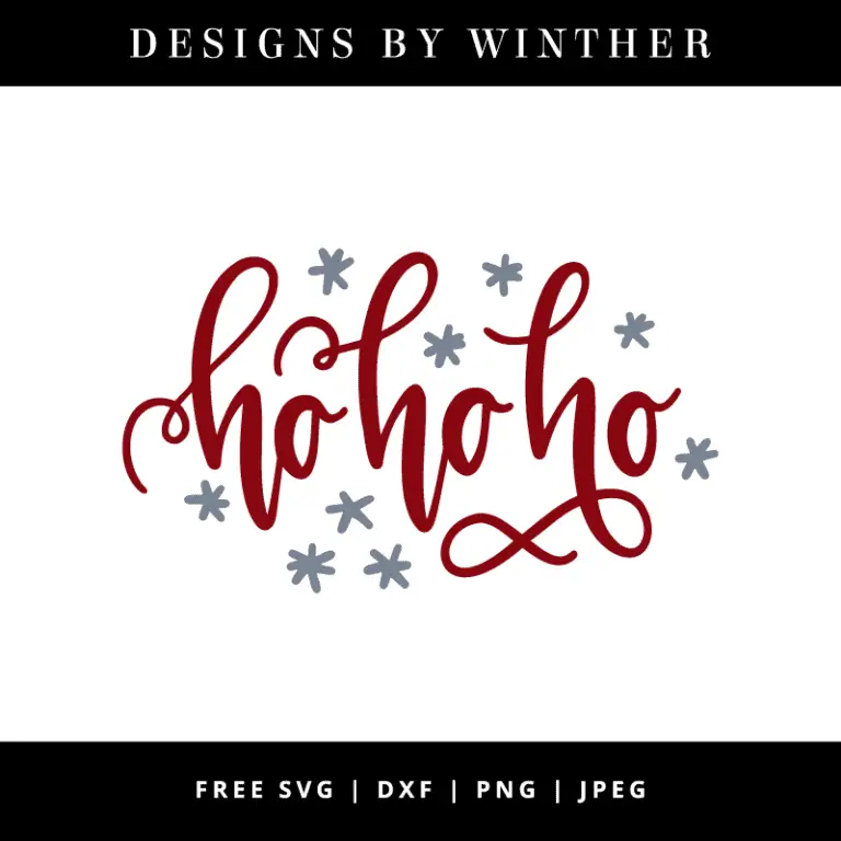Free ho ho ho svg dxf png & jpeg – Designs By Winther