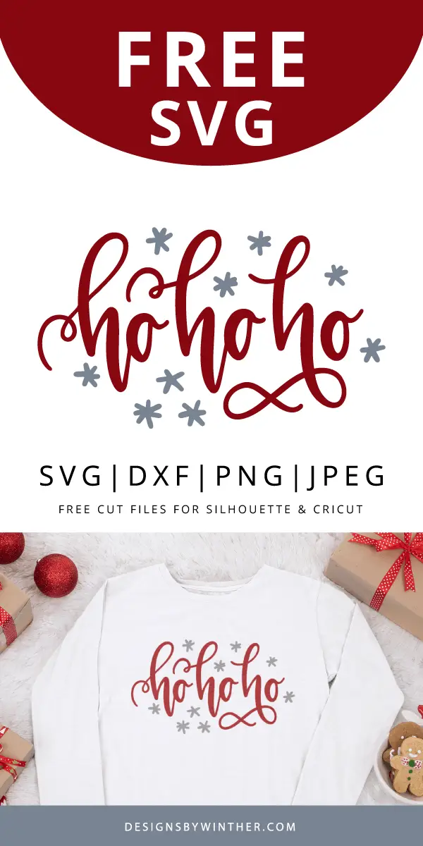 Free ho ho ho svg dxf png & jpeg – Designs By Winther