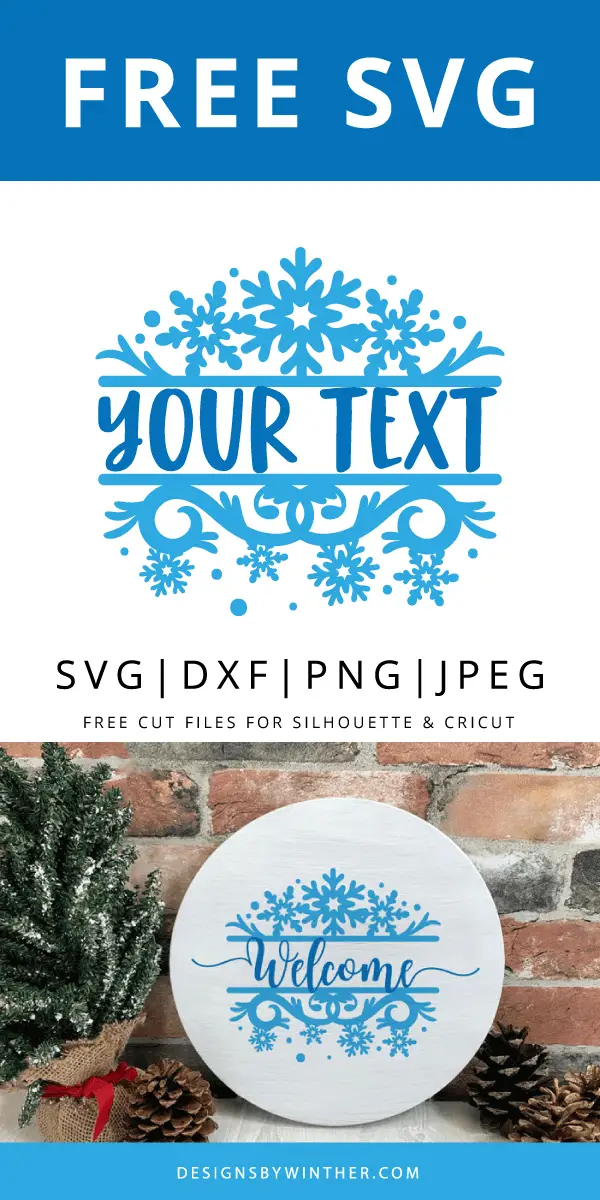 Winter Split Monogram Free Winter Split Monogram svg dxf png & jpeg – Designs By Winther