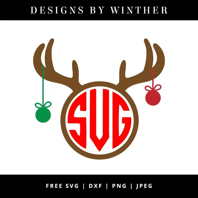 Download Free Reindeer Monogram Svg Dxf Png Jpeg Designs By Winther